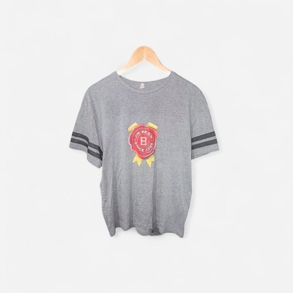 Unbranded Men's Grey and Black T-shirt